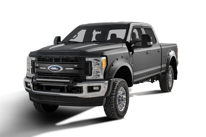 Bushwacker Front and Rear Ford F-250/350 Pocket Painted Fender Flares, Shadow Black – 20942-82