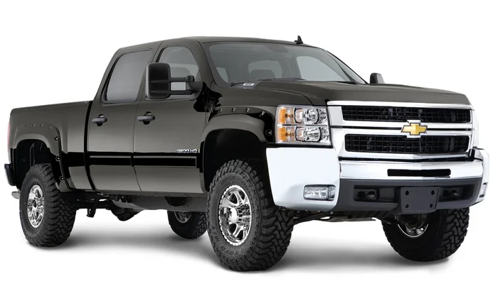 Bushwacker Front and Rear GM 1500/2500/3500 Pocket Painted Fender Flares, Graphite Metallic – 40957-84