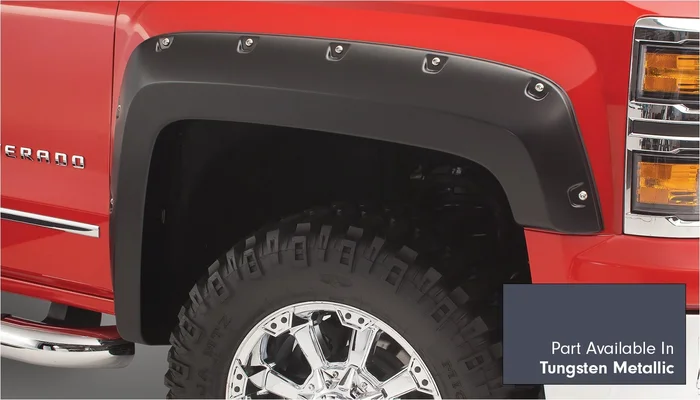Bushwacker Front and Rear GM 1500 Pocket Painted Fender Flares, Abalone White Tricoat – 40974-64