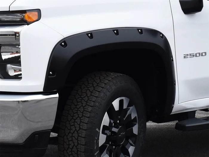 Bushwacker Front and Rear GM 2500/3500 Pocket Fender Flares, Black – 40982-02