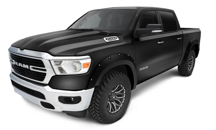 Bushwacker Front and Rear Ram 1500 Pocket Painted Fender Flares, Black – 50915-35