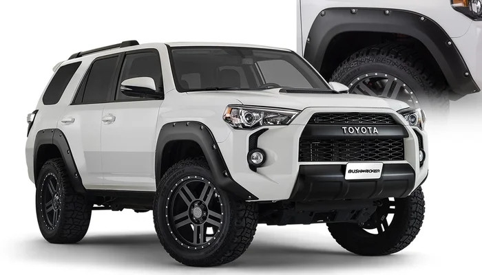 Bushwacker Front and Rear Toyota 4Runner Pocket Fender Flares, Black – 30921-02