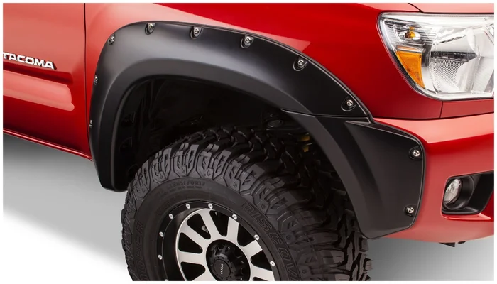 Bushwacker Front and Rear Toyota Tacoma Pocket Fender Flares, Black – 31928-02