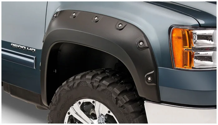 Bushwacker Front GM 2500/3500 Boss Pocket Fender Flares, OE Matte Black – 40109-02