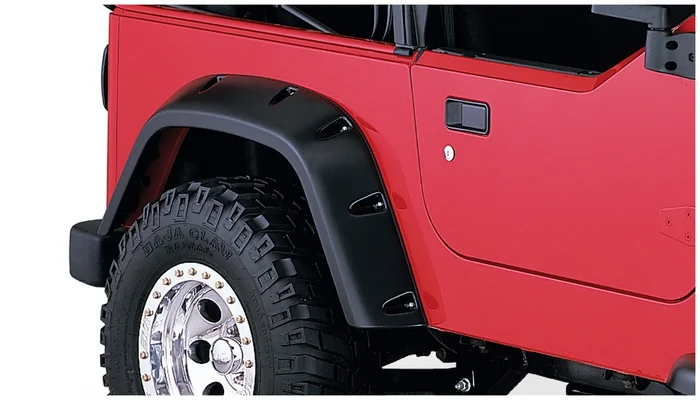 Bushwacker Rear Jeep Wrangler Pocket Fender Flares, Black – 10042-07