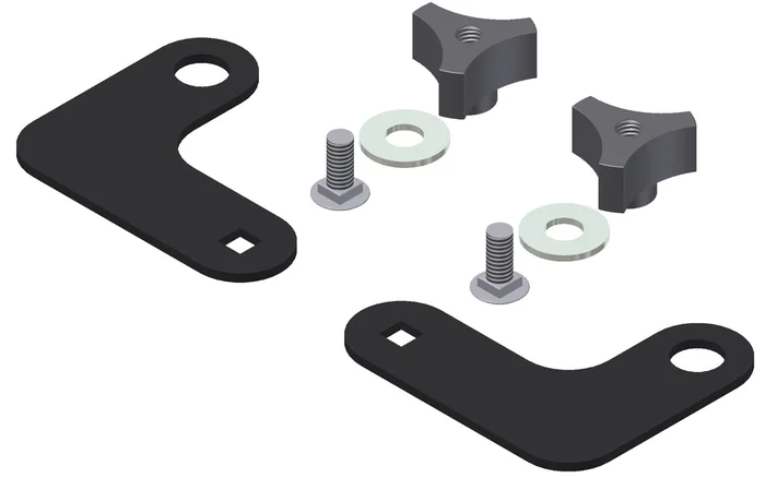 Cargo Enclosure Mounting Kit – ’07-10 Wrangler JK; 4-Door; w/o Cargo Loops (Black)