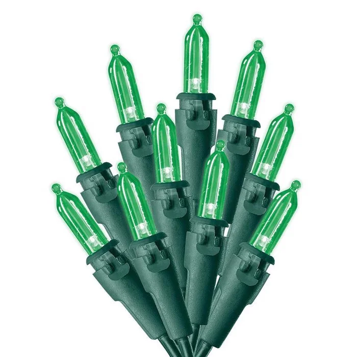 Celebrations – 40845-71 – LED Mini Green 100 count String Christmas Lights 24.75 ft.