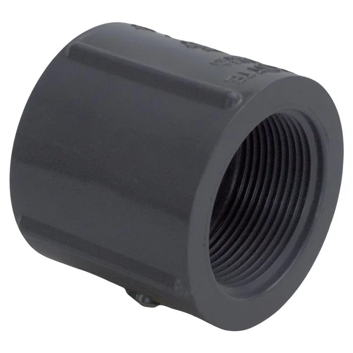 Charlotte Pipe – PVC081021800 – Schedule 80 1-1/2 in. FPT x 1-1/2 in. Dia. FPT PVC Coupling