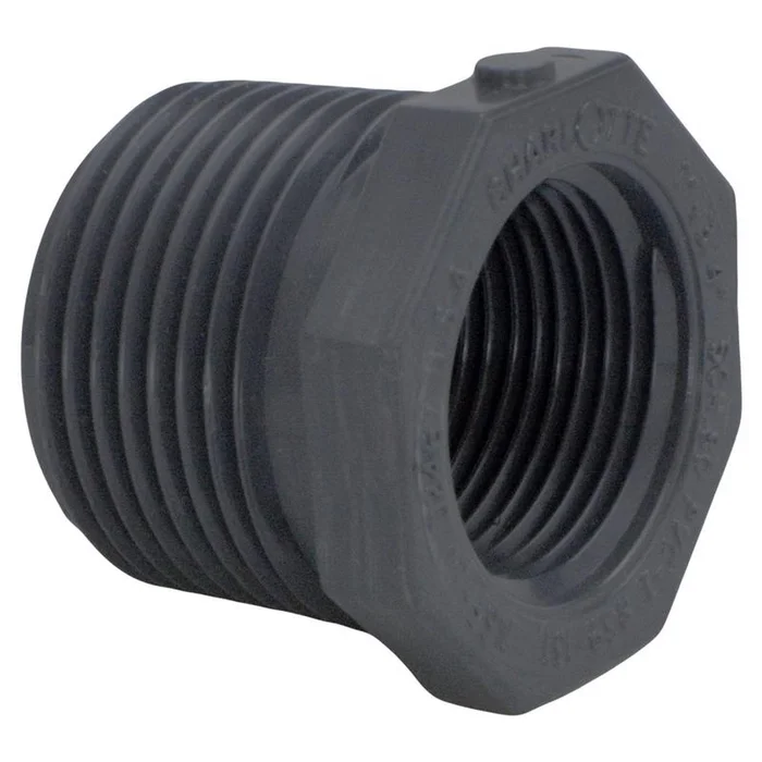 Charlotte Pipe – PVC82002400 – Schedule 80 1 in. MPT x 3/4 in. Dia. FPT PVC Reducing Bushing