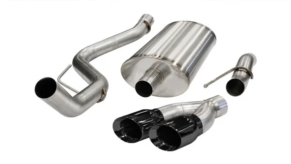Corsa 2011-2014 Ford F-150 Raptor 6.2L V8 Black Sport Cat-Back Exhaust – 14387BLK