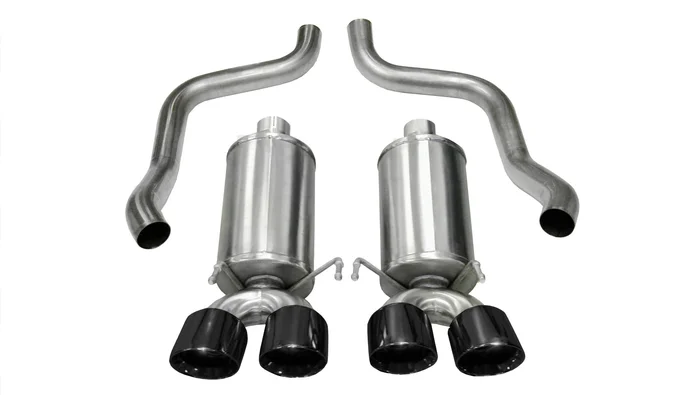 Corsa Performance 2.5in. Axle-Back Xtreme Dual Exhaust Black 3.5in. Tips 05-08 Corvette 6.0L/6.2L – 14469BLK
