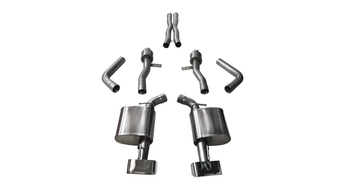 Corsa Performance 2.75in. Cat-Back Sport Dual Rear Exit Exhaust GTX2 Polished Tips 15-Present Dodge Challenger SRT 392/R/T Scat Pack/SRT Hellcat 6.2L/6.4L V8 – 14993