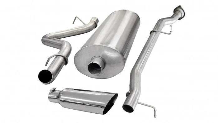 Corsa Performance 3.0in. Cat-Back Sport Single Side Exit Exhaust 4.0in. Slash Cut Polished Tip 07-10 Silverado/Sierra 2500 6.0L V8 – 24890