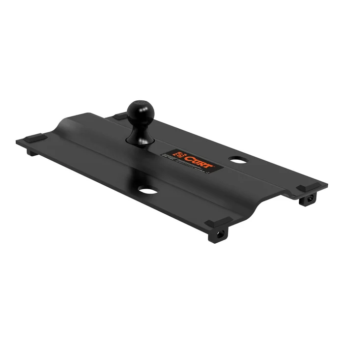 CURT 16055 Bent Plate 5th Wheel Rail Gooseneck Hitch with 2-5/16 Ball, 25K (3 Offset)