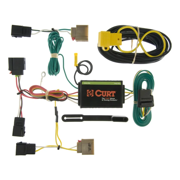 CURT 55050 Custom Wiring, 4-Way Flat Output, Select Dodge Caliber, Jeep Patriot, Compass