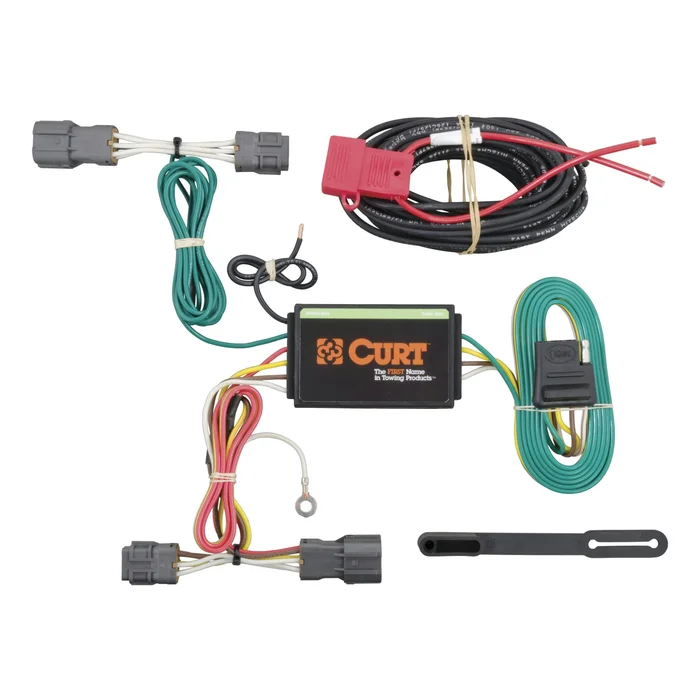 CURT 56220 Custom Wiring Harness, 4-Way Flat Output, Select Kia Rondo, Soul