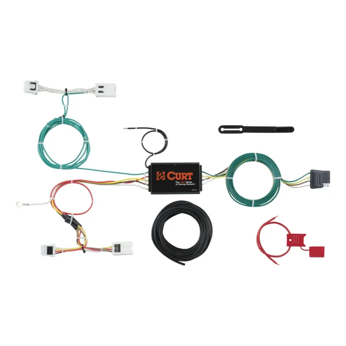 CURT 56279 Custom Wiring, 4-Way Flat Output, Select Chevrolet City Express, Nissan NV200