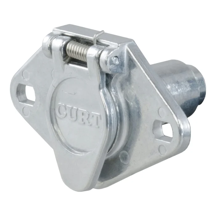 CURT 58091 6-Way Round Connector Socket (Vehicle Side, Packaged)