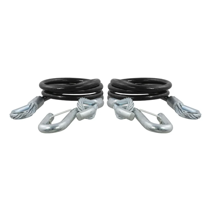 CURT 80151 44-1/2 Safety Cables with 2 Snap Hooks (5,000 lbs, Vinyl-Coated, 2-Pack)