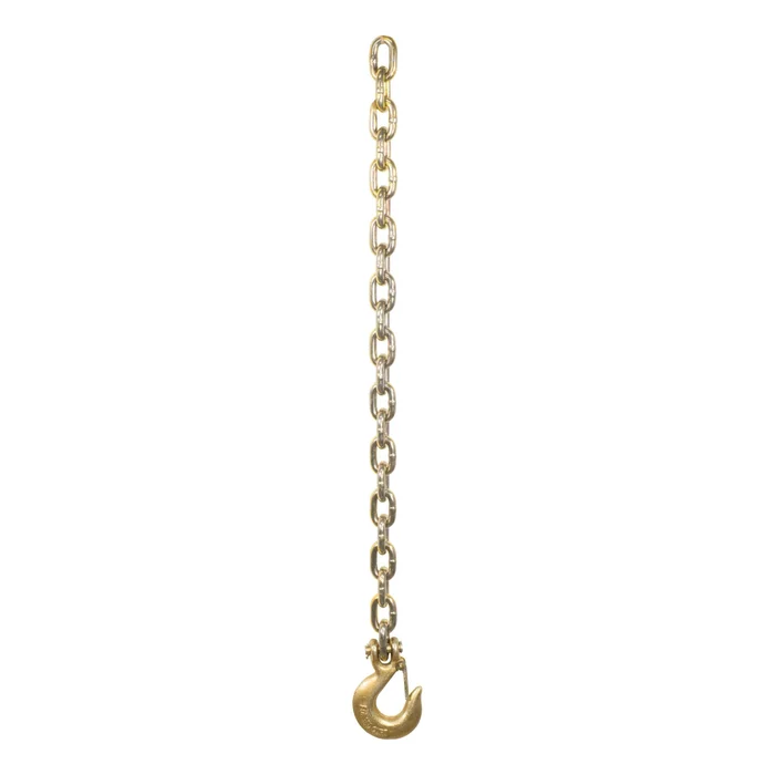 CURT 80316 35 Safety Chain with 1 Clevis Hook (24,000 lbs, Yellow Zinc)