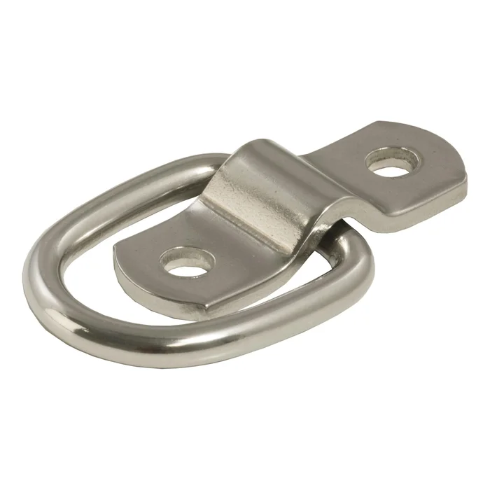 CURT 83732 1 x 1-1/4 Surface-Mounted Tie-Down D-Ring (1,200 lbs, Stainless)