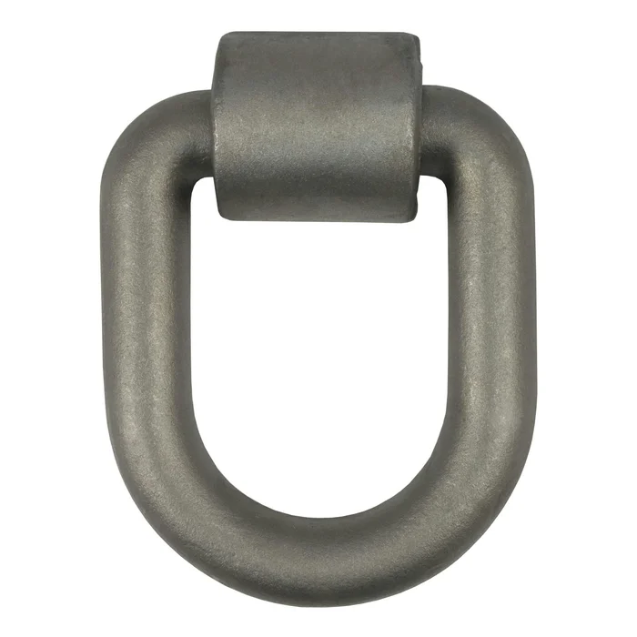 CURT 83780 3x 4 Weld-On Tie-Down D-Ring (15,587 lbs, Raw Steel)