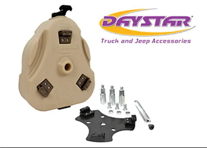 Daystar 46-75 Jeep CJ Cam Can Trail Box W/ Spare Tire Mount Tan – KJ72001TN