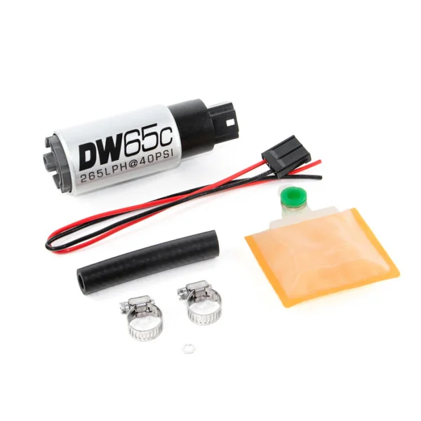 DeatschWerks 265 LPH DW65C Series Compact Fuel Pump w/o Mounting Clips (w/ Universal Install Kit) – 9-651-1000