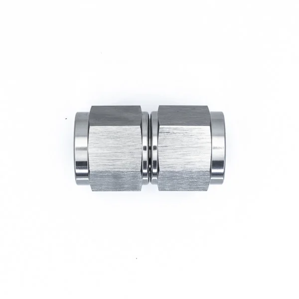 DeatschWerks 8AN Female Flare To 8AN Flare Female Swivel – Anodized Titanium – 6-02-0210