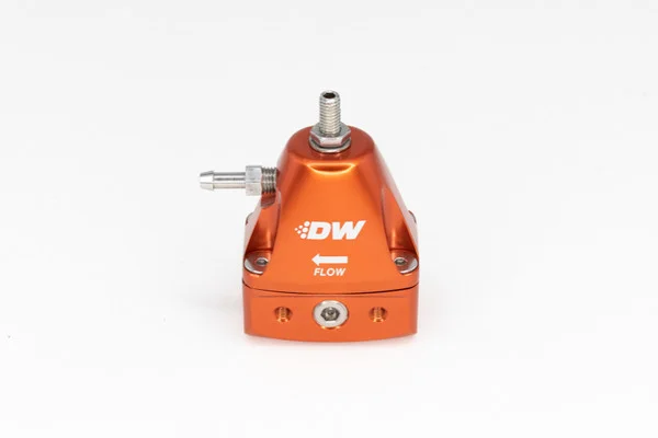 DeatschWerks DWR1000iL In-Line Adjustable Fuel Pressure Regulator – Orange – 6-1001-FRO