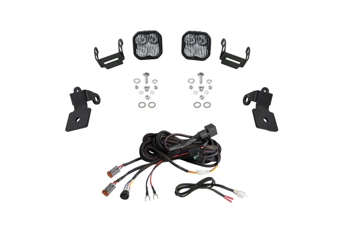 Diode Dynamics 20+ Polaris RZR A-Pillar LED Pod Kit, SS3 Pro White Combo – DD7637