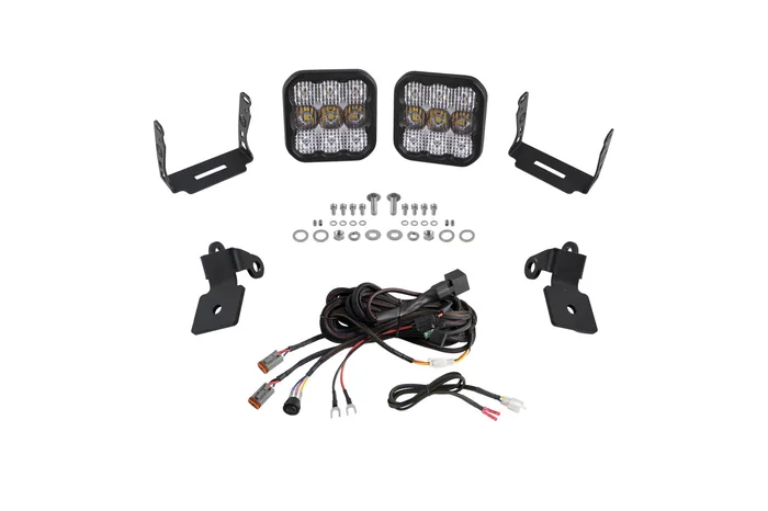 Diode Dynamics 20+ Polaris RZR A-Pillar LED Pod Kit, SS5 Pro White Combo – DD7641