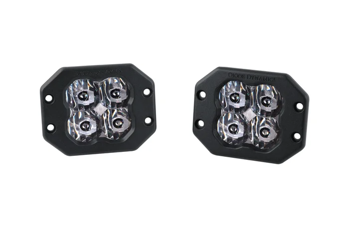 Diode Dynamics SS3 Sport Amber Backlight White SAE Driving Flush Pair-DD6912P
