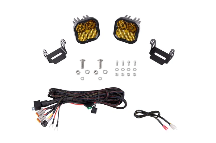 Diode Dynamics Stage Series Backlit Ditch Light Kit for 21-22 Ford F-150, SS3 Sport Yellow Combo – DD7370