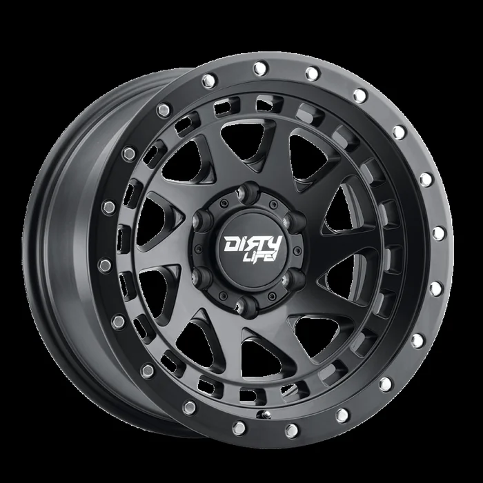 Dirty Life 9311 Enigma Pro 17×9/6×139.7 BP/-12mm Offset/106mm Hub Matte Black Wheel – Beadlock