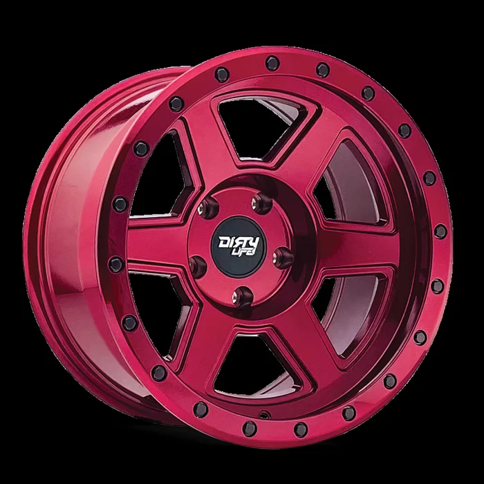Dirty Life 9315 Compound 17×9 / 6×139.7 BP / -38mm Offset / 106mm Hub Crimson Candy Red Wheel