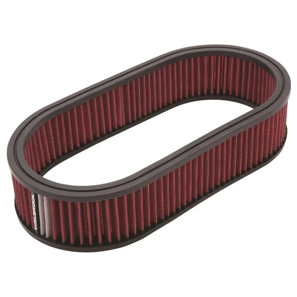 Edelbrock Air Cleaner Element Oval 2 5In Tall Red w/ White Strip – 1226