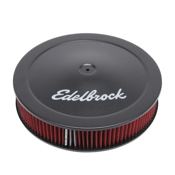 Edelbrock Air Cleaner Pro-Flo Series Round 14 In Diameter Cloth Element 3/8Indropped Base Black – 1225