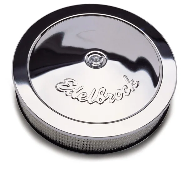 Edelbrock Air Cleaner Pro-Flo Series Round Steel Top Paper Element 14In Dia X 3 313In Chrome – 1207