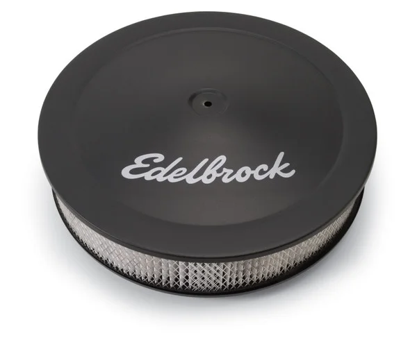 Edelbrock Air Cleaner Pro-Flo Series Round Steel Top Paper Element 14In Dia X 3 75In Dropped Base – 1223