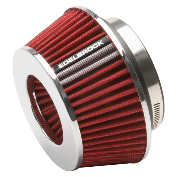 Edelbrock Air Filter Pro-Flo Series Conical 3 7In Tall Red/Chrome – 43611