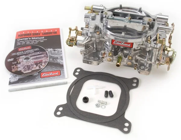 Edelbrock Carburetor Performer Series 4-Barrel 500 CFM Manual Choke Satin Finish – 1404