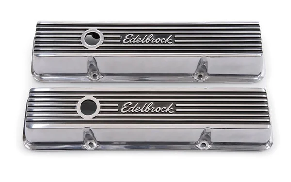 Edelbrock Valve Cover Elite II Series Chevrolet 1959-1986 262-400 CI V8 Low Polished – 4262