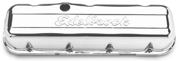 Edelbrock Valve Cover Signature Series Chevrolet 1965 and Later 396-502 V8 Low Chrome – 4480