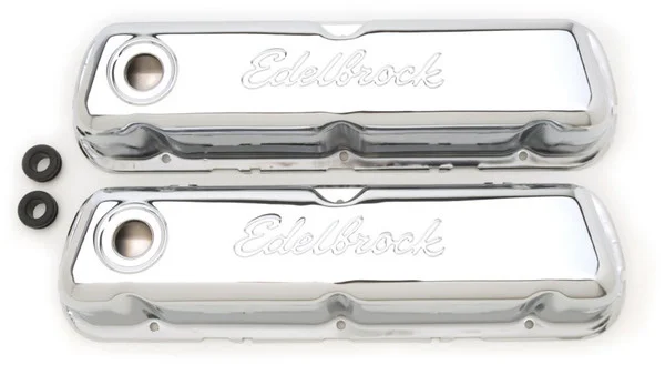 Edelbrock Valve Cover Signature Series Ford 260-289-302-351W CI V8 Chrome – 4460
