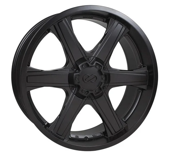 Enkei BHAWK 22×9.5 6×139.7 30mm Offset 78mm Bore Black Wheel – 503-2295-8330BK