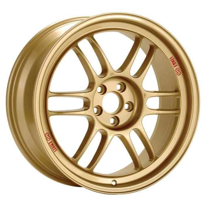 Enkei RPF1 17×8 5×114.3 45mm Offset 73mm Bore Gold Wheel 05-07 STI/06-10 Civic Si