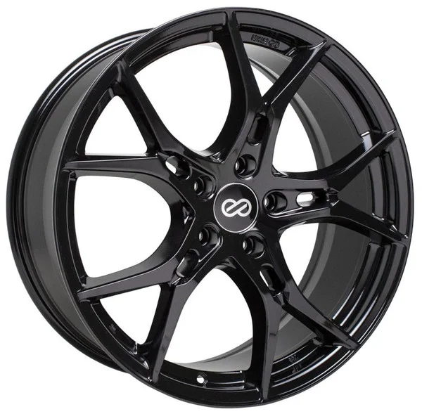 Enkei Vulcan 18X8.0 35mm Offset 5×114.3 Bolt 72.6mm Bore Gloss Black Wheel – 517-880-6535BK