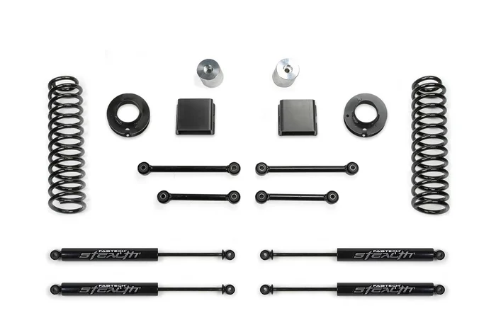 Fabtech Sport System, 3 in. Lift w/ Stealth Shocks For 20-22 Jeep JT 4WD Diesel. – K4190M