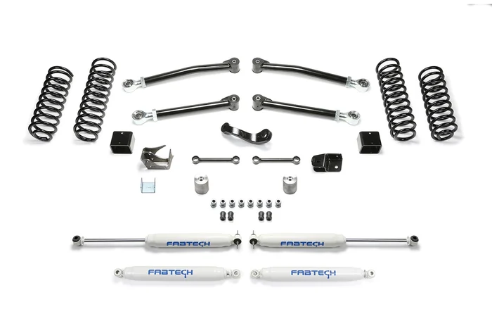 Fabtech Trail, 3 in. Lift w/ Performance Shocks For 07-18 Jeep JK 2-Door. – K4089
